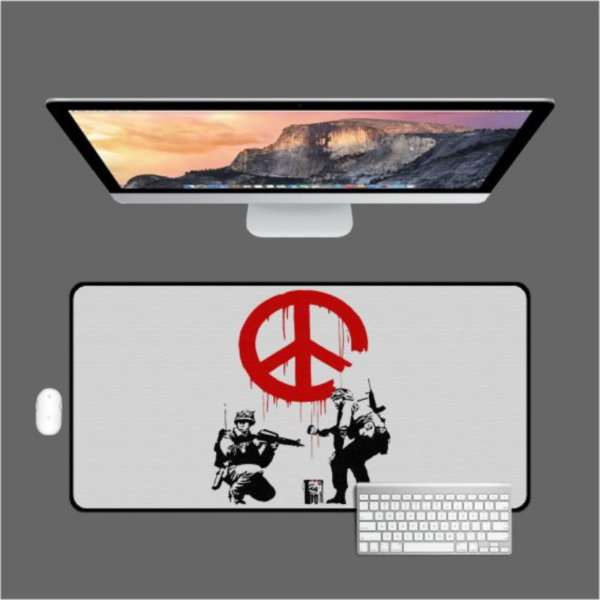 Banksy desk mat 2